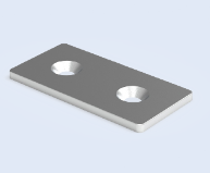 Connection plate 45x90mm